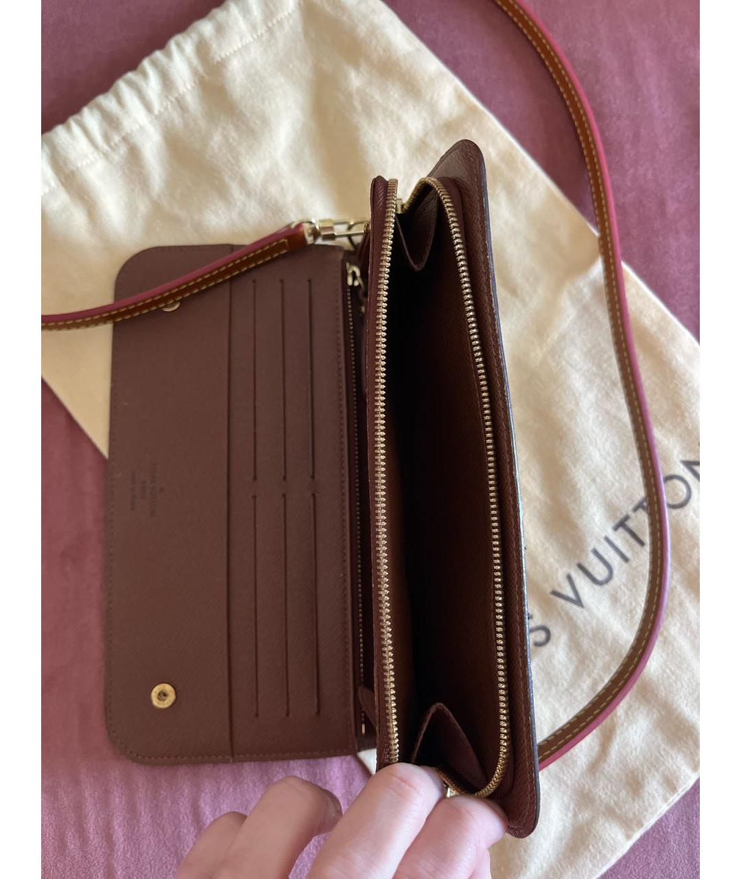 LOUIS VUITTON Коричневый кошелек, фото 4