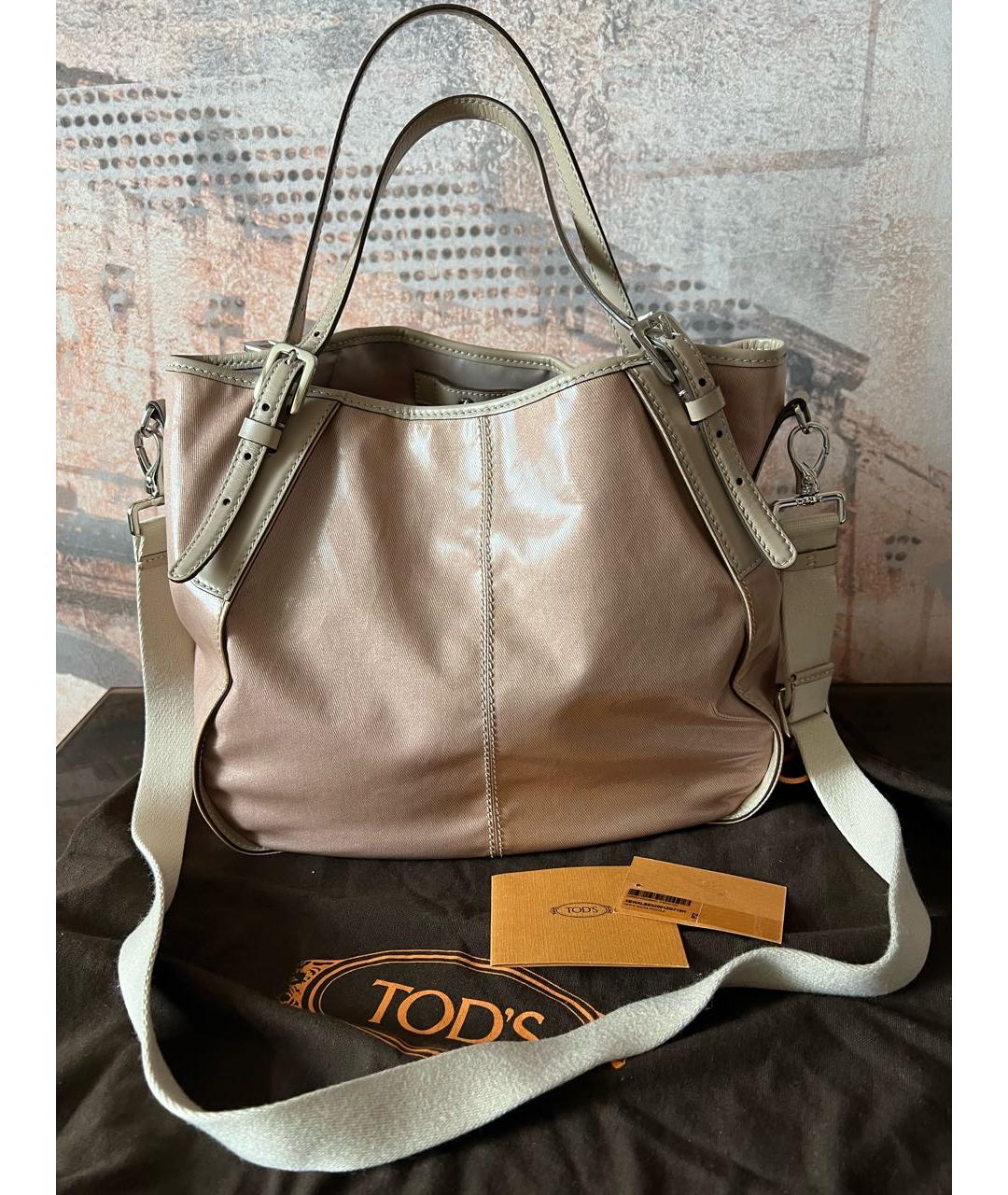 TOD'S Розовая кожаная сумка через плечо, фото 3