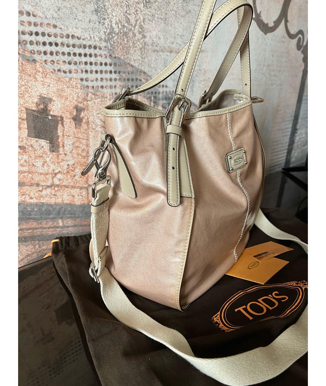 TOD'S Розовая кожаная сумка через плечо, фото 2