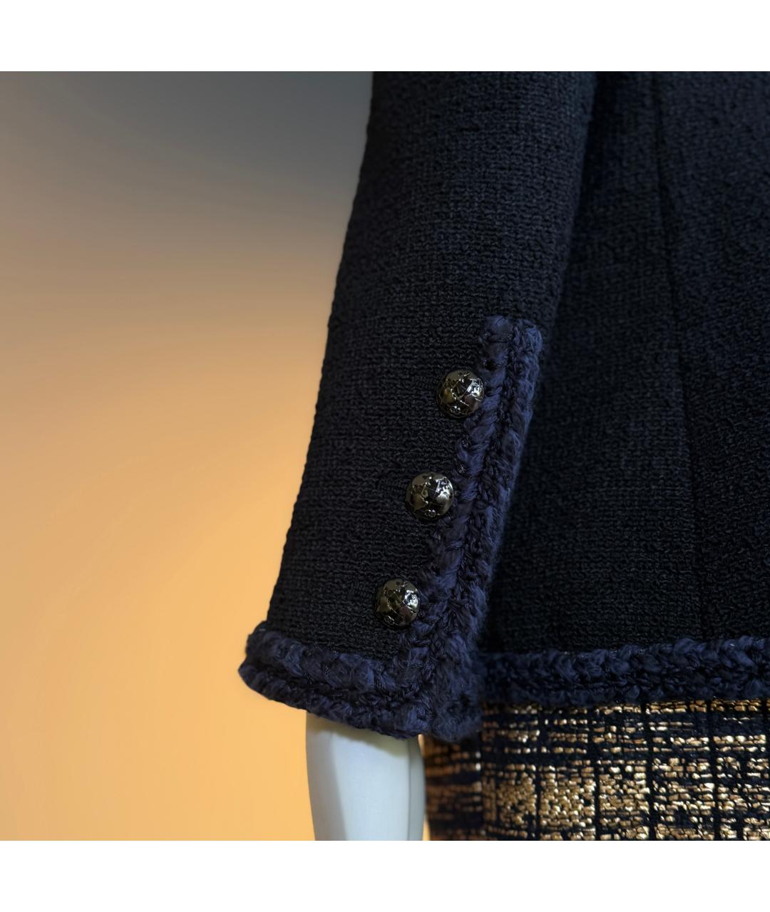 CHANEL Черный твидовый жакет/пиджак, фото 4