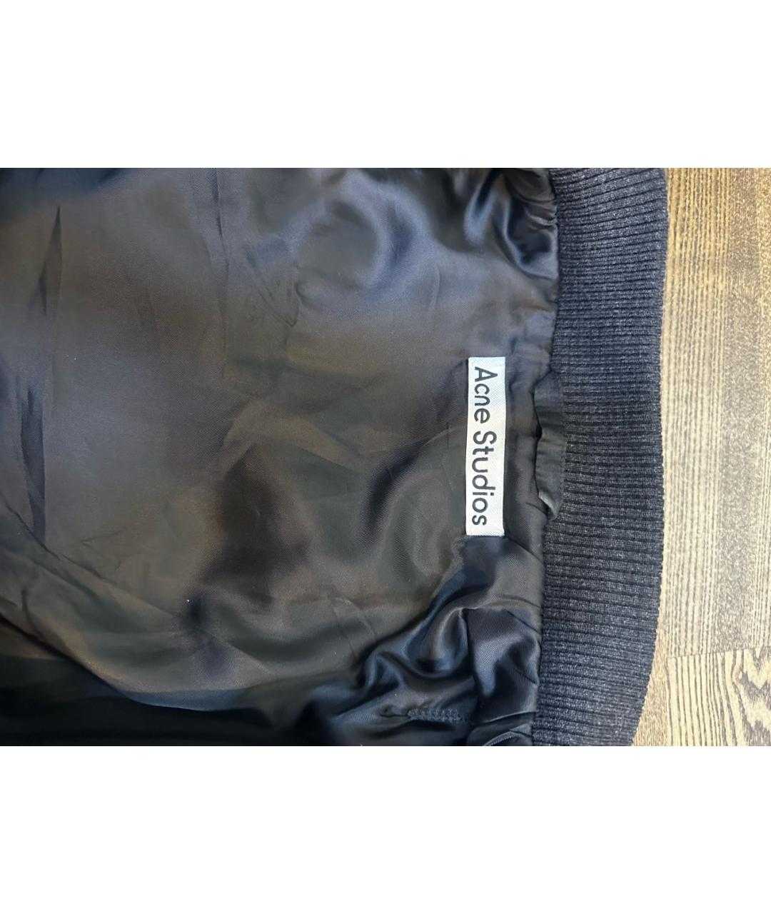 ACNE STUDIOS Антрацитовая кожаная куртка, фото 3