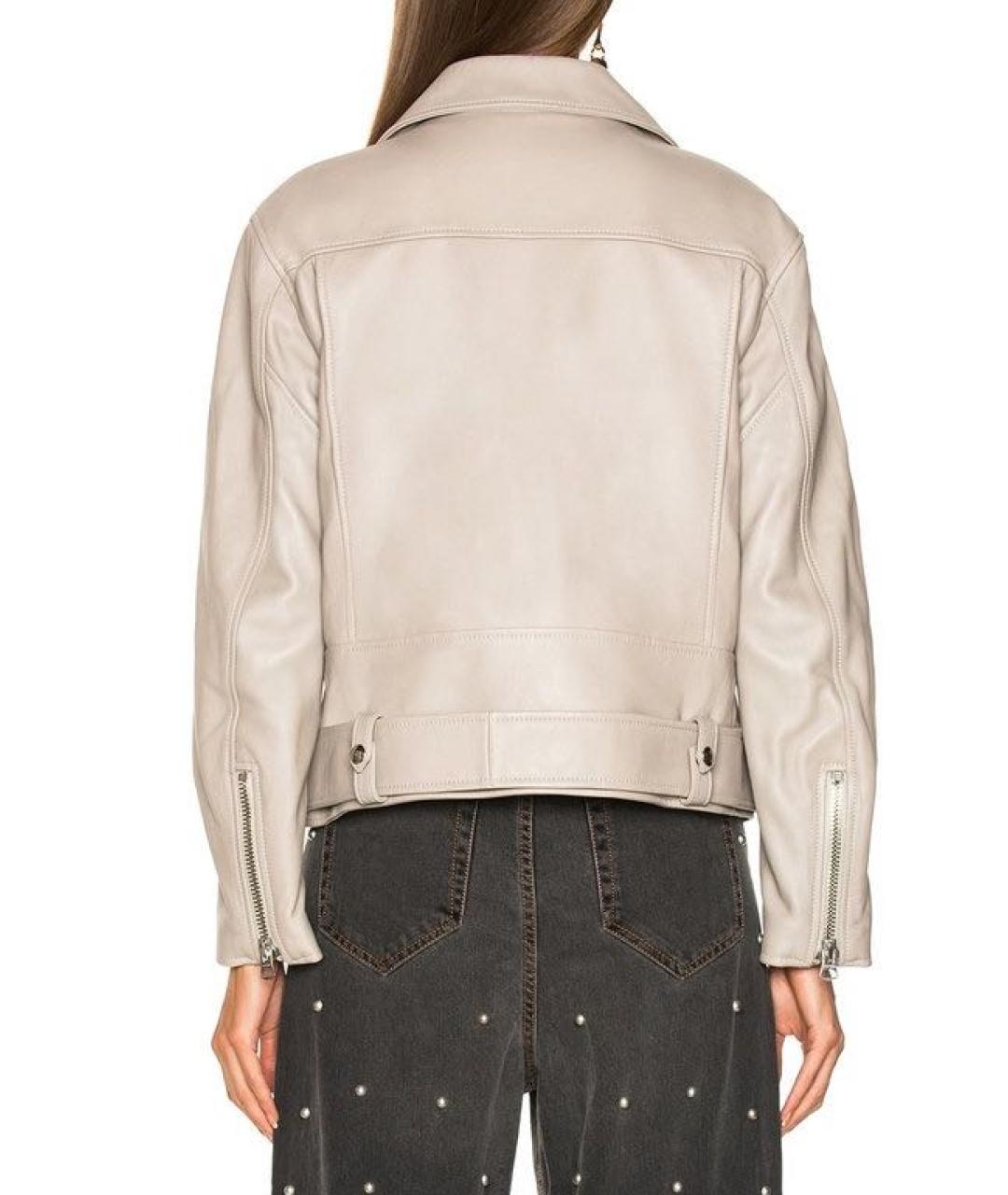 ACNE STUDIOS Серая кожаная куртка, фото 3