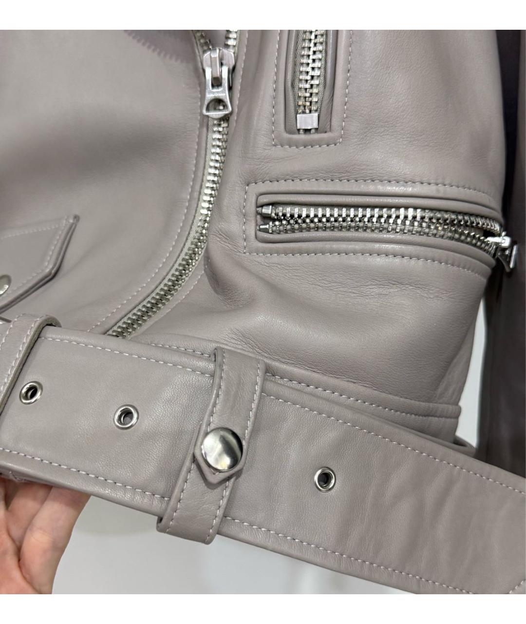 ACNE STUDIOS Серая кожаная куртка, фото 7