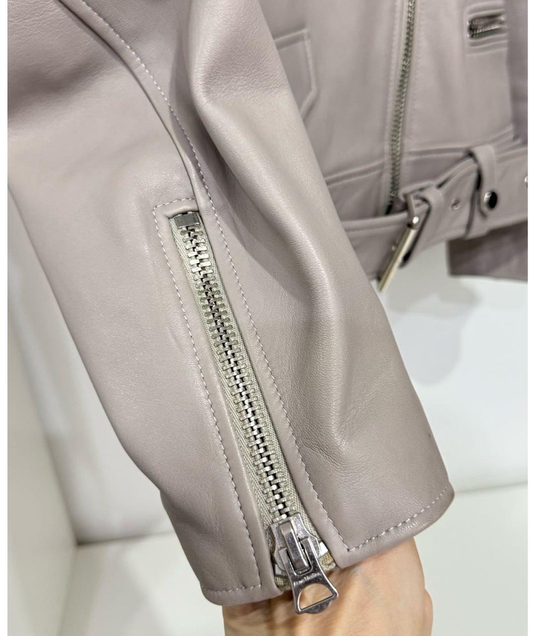 ACNE STUDIOS Серая кожаная куртка, фото 6