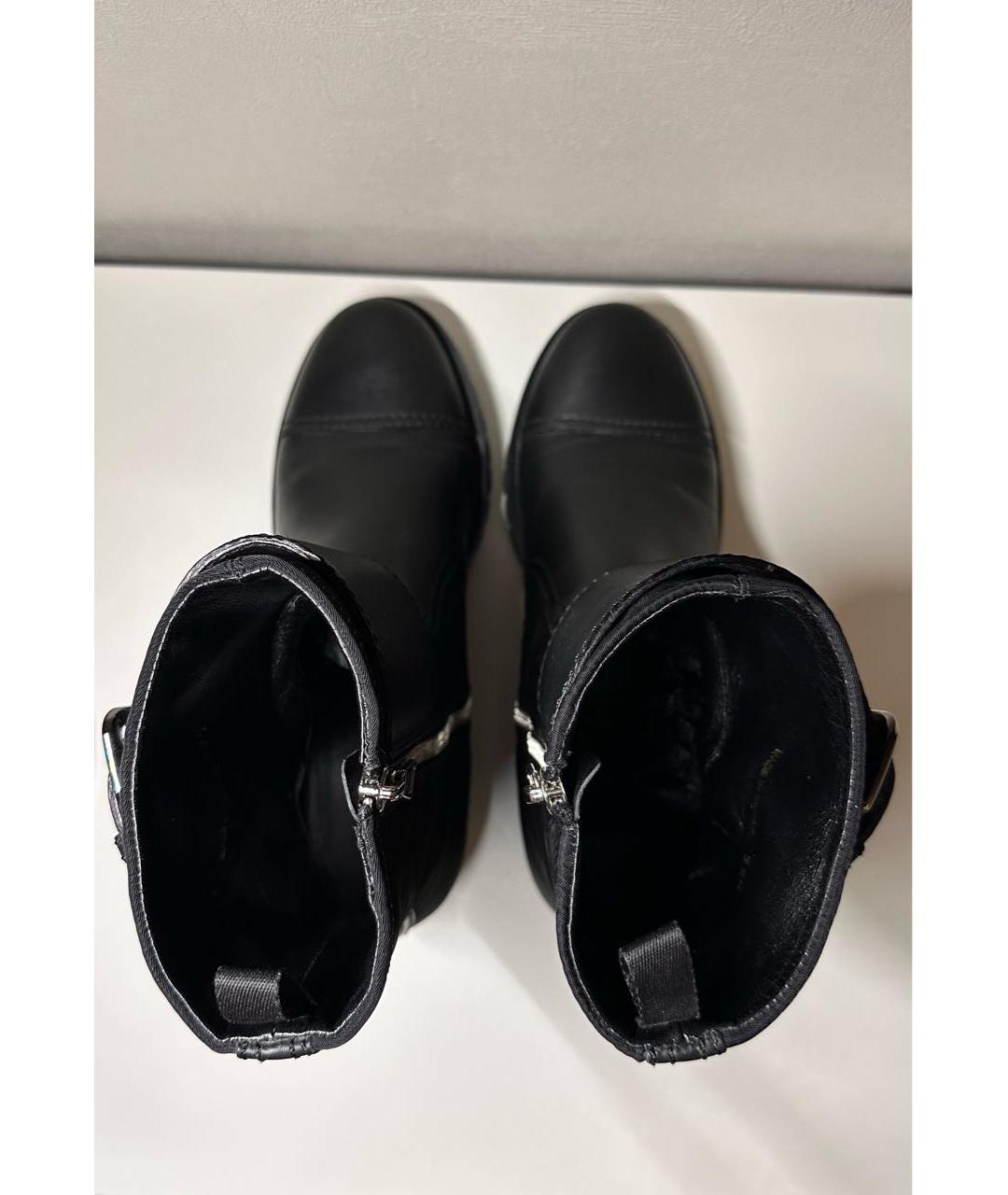 PRADA Черные кожаные полусапоги, фото 3