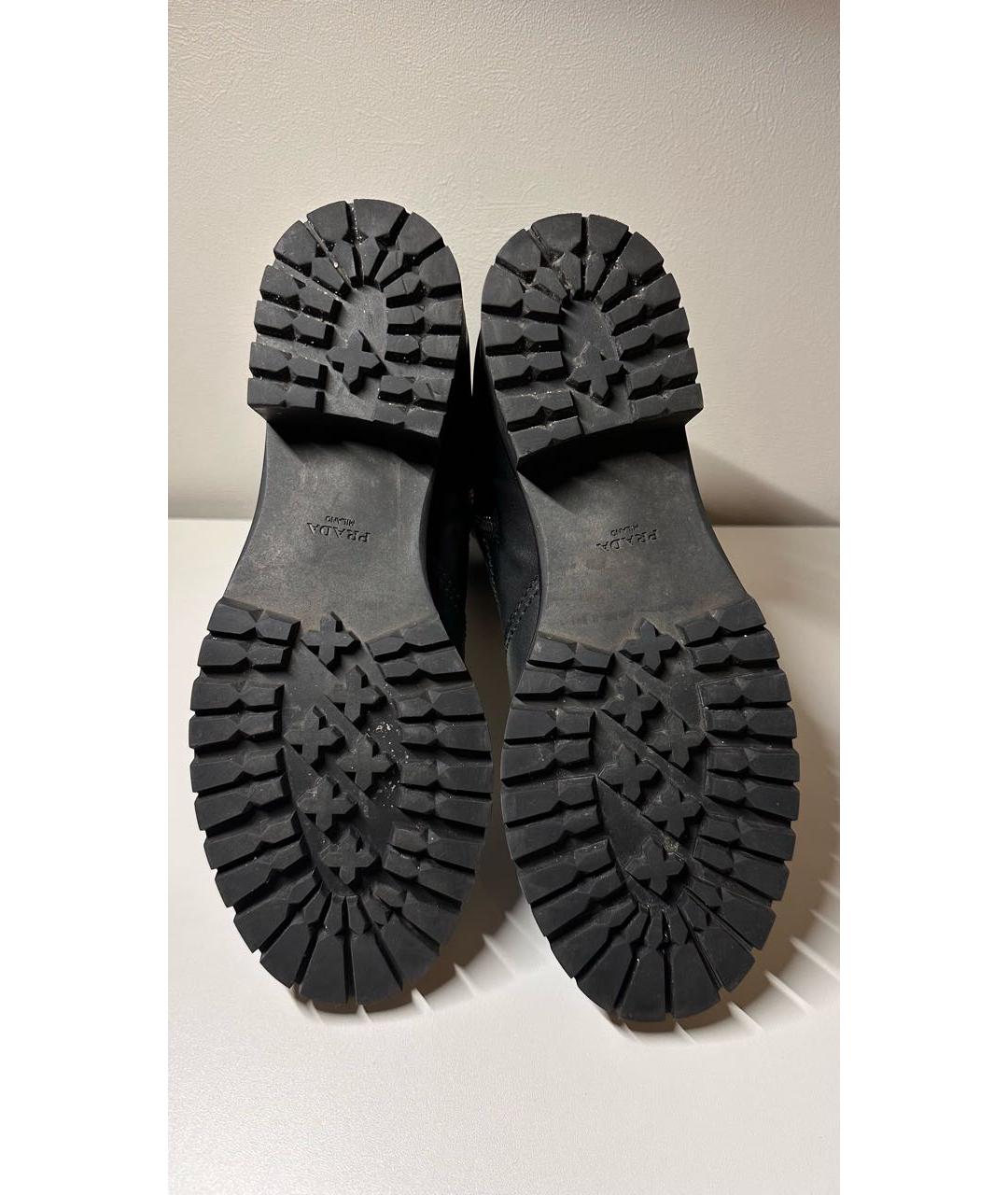 PRADA Черные кожаные полусапоги, фото 5