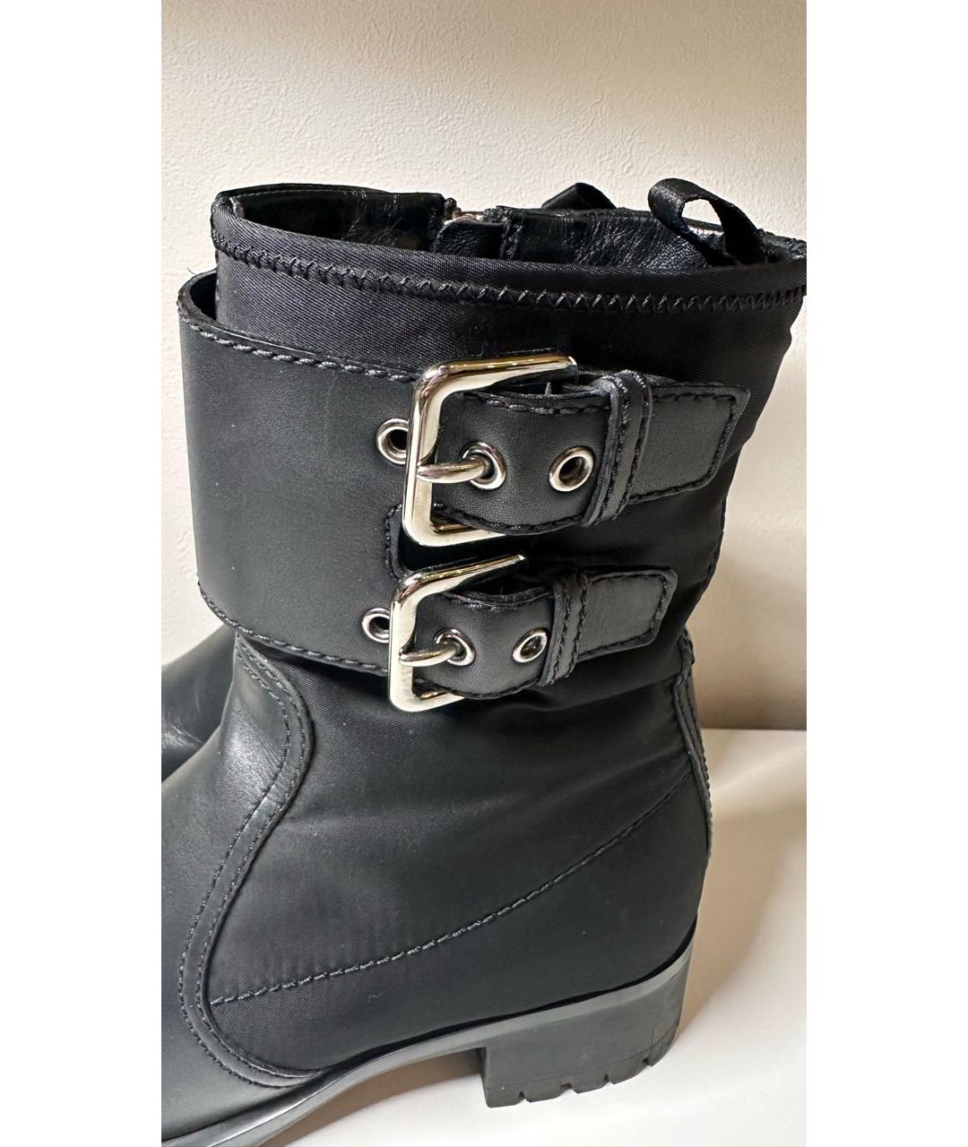 PRADA Черные кожаные полусапоги, фото 6