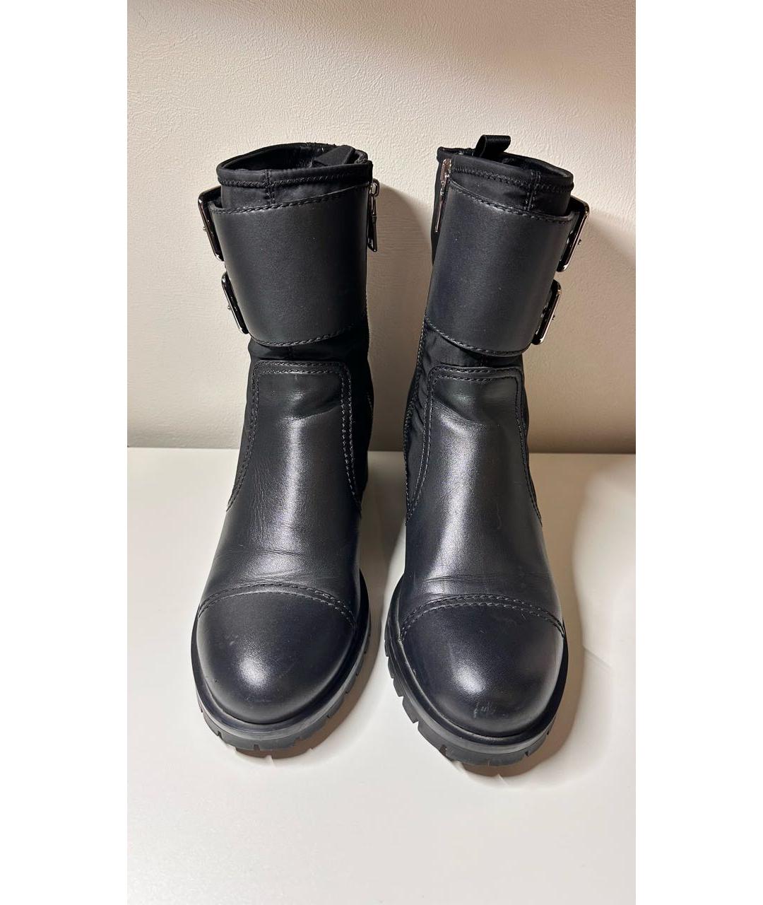 PRADA Черные кожаные полусапоги, фото 2