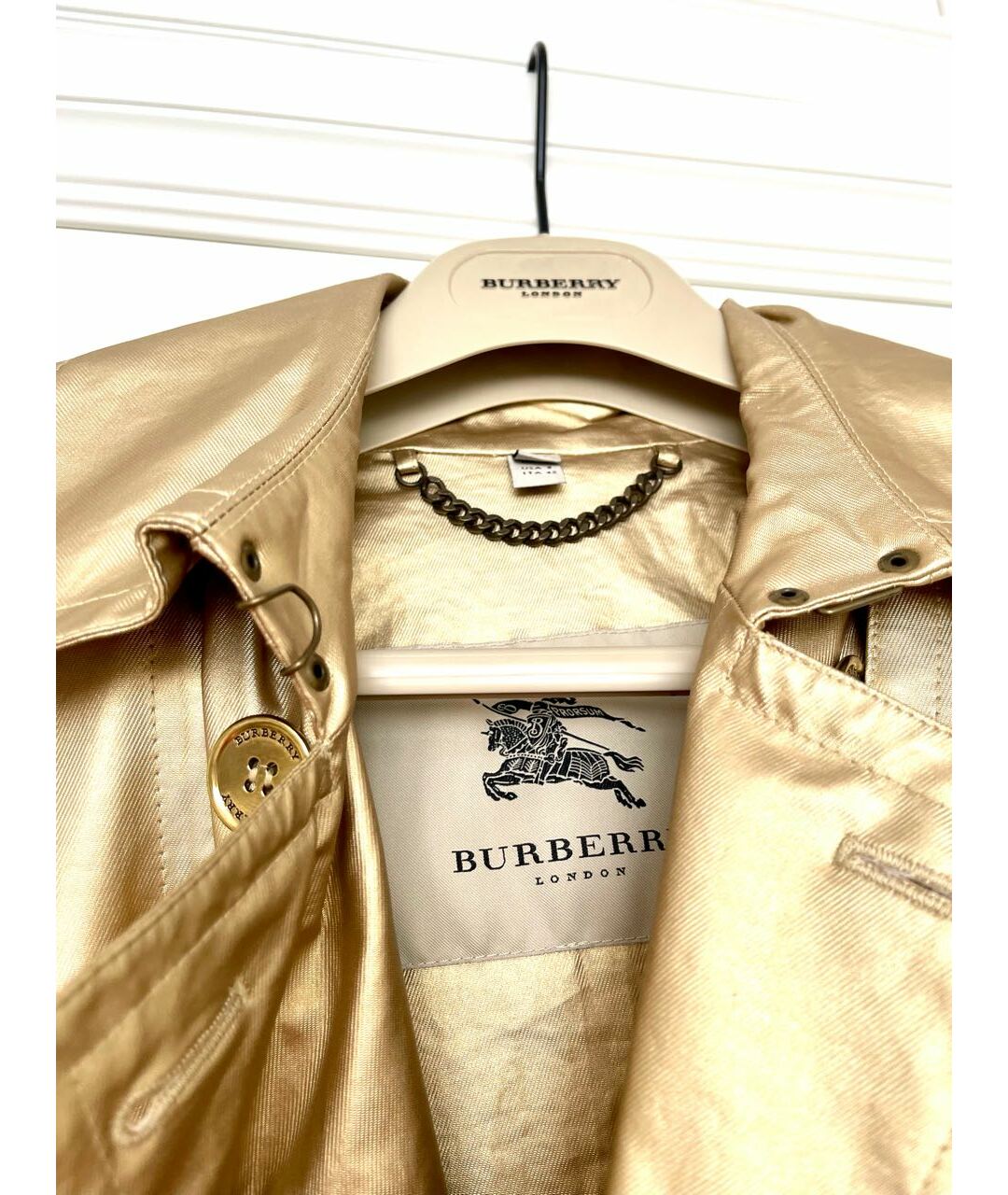 Burberry gold clearance trench coat