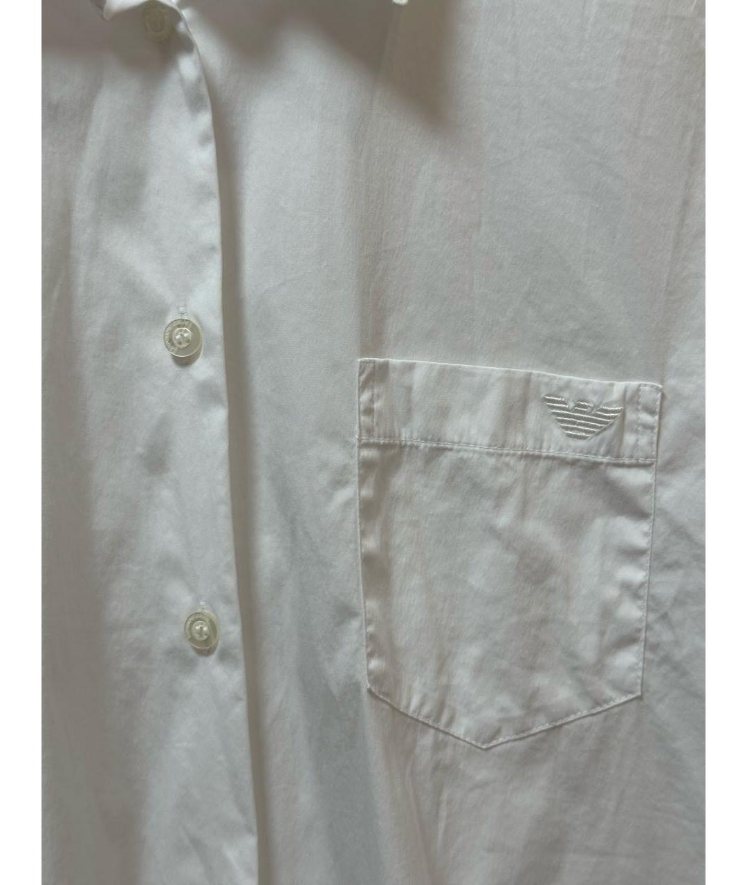 ARMANI EXCHANGE Белая хлопко-эластановая рубашка, фото 4