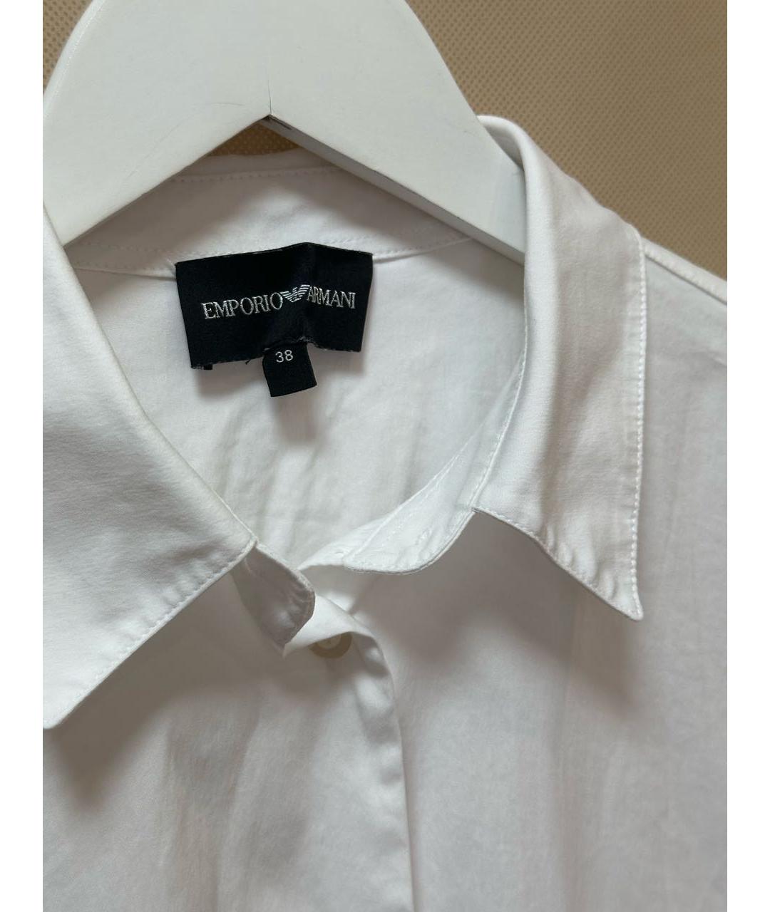 ARMANI EXCHANGE Белая хлопко-эластановая рубашка, фото 3