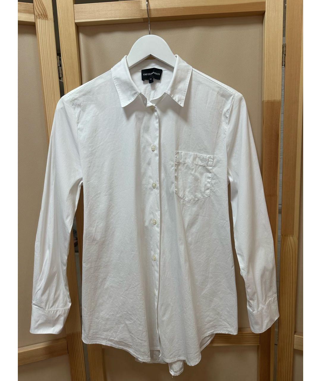 ARMANI EXCHANGE Белая хлопко-эластановая рубашка, фото 6