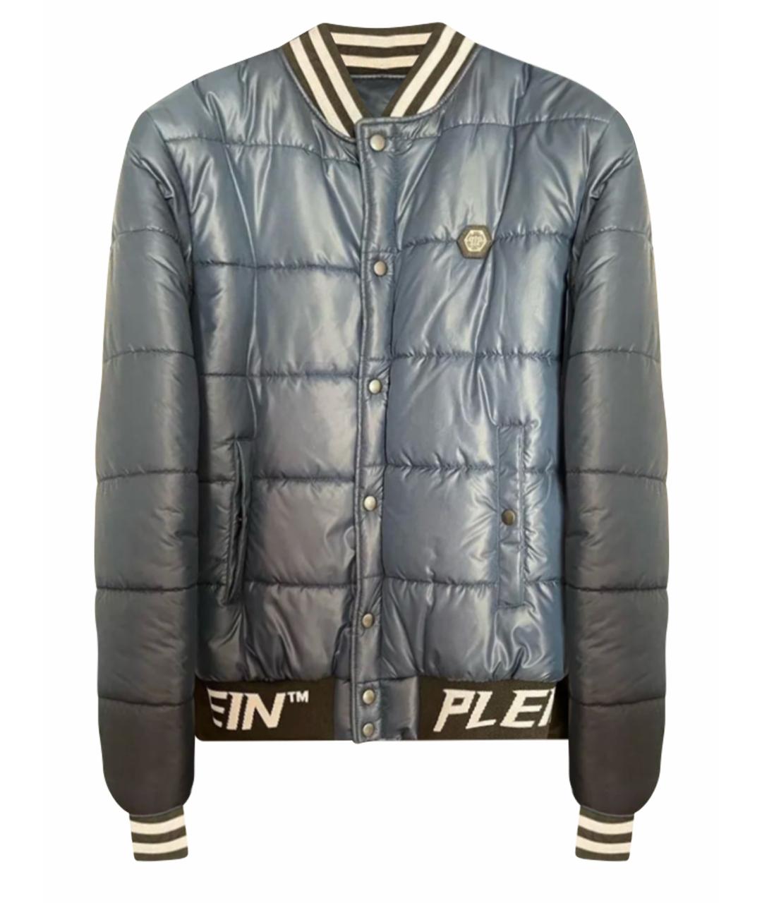 PHILIPP PLEIN Темно-синяя полиамидовая куртка, фото 1