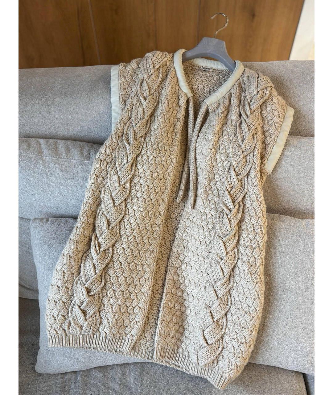 HERMES Бежевый кашемировый жилет, фото 3