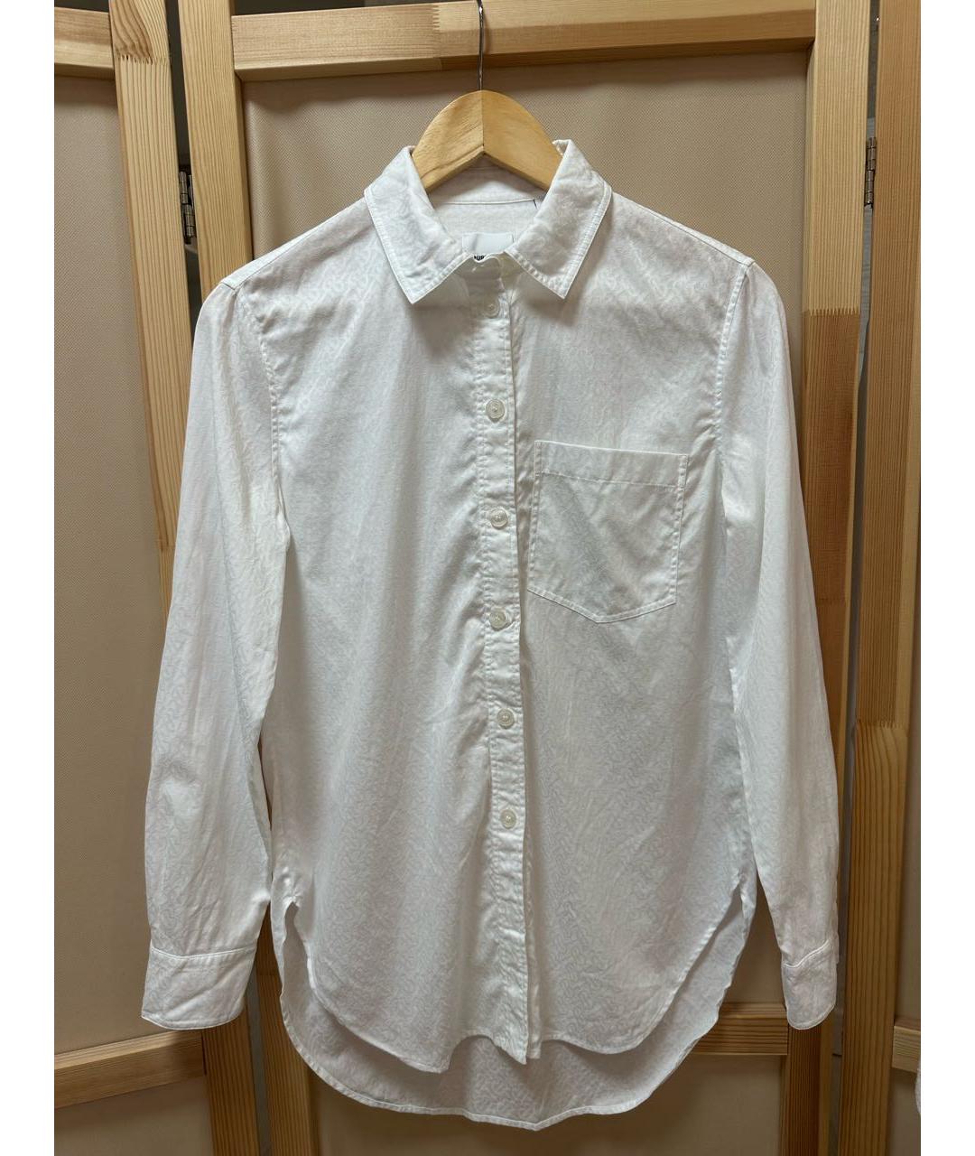 BURBERRY Белая хлопковая рубашка, фото 4