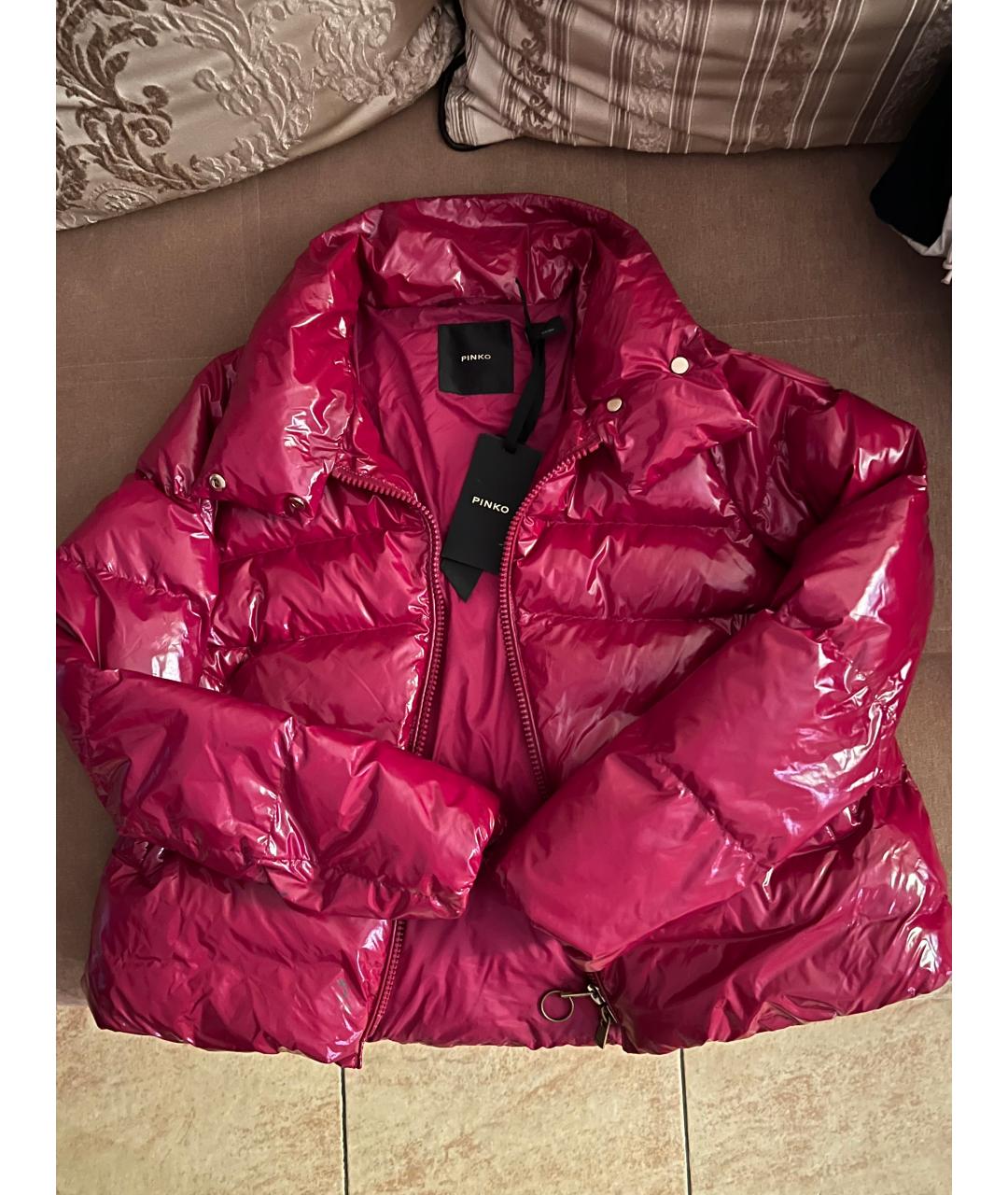 PINKO Фуксия полиамидовая куртка, фото 3