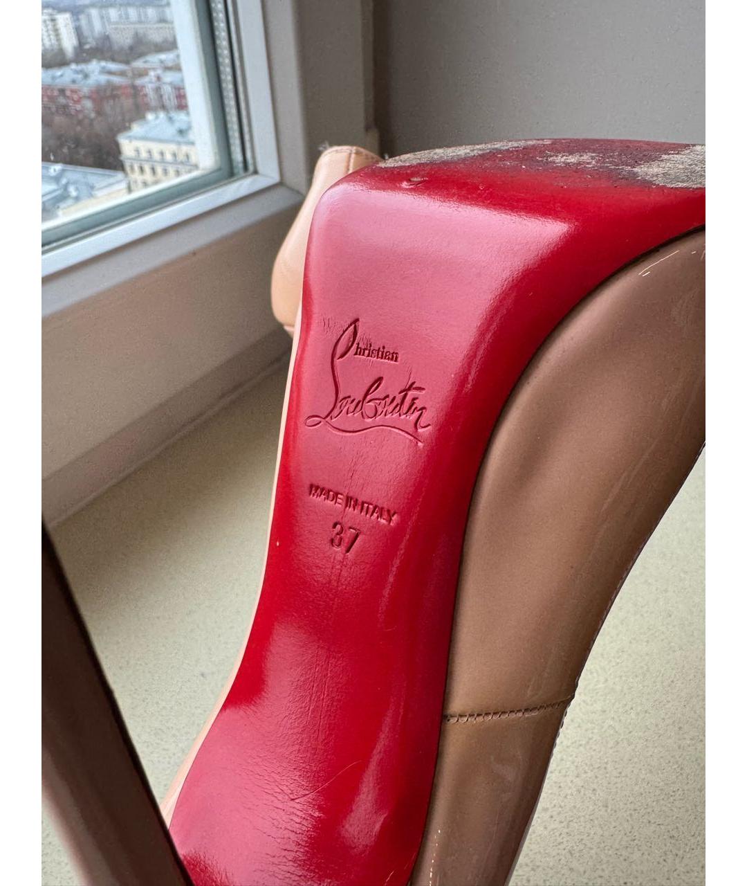 CHRISTIAN LOUBOUTIN Розовые кожаные туфли, фото 6