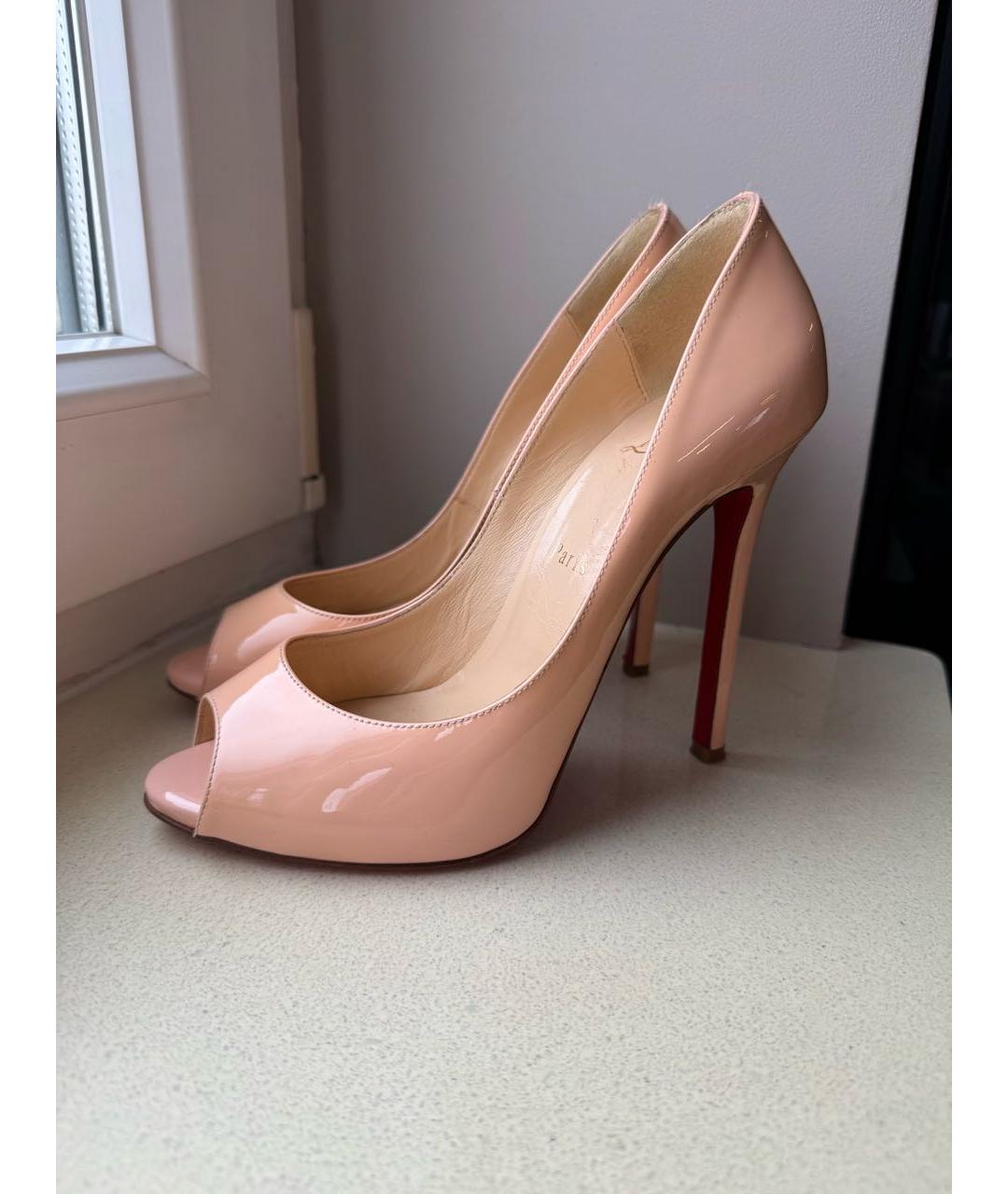 CHRISTIAN LOUBOUTIN Розовые кожаные туфли, фото 7