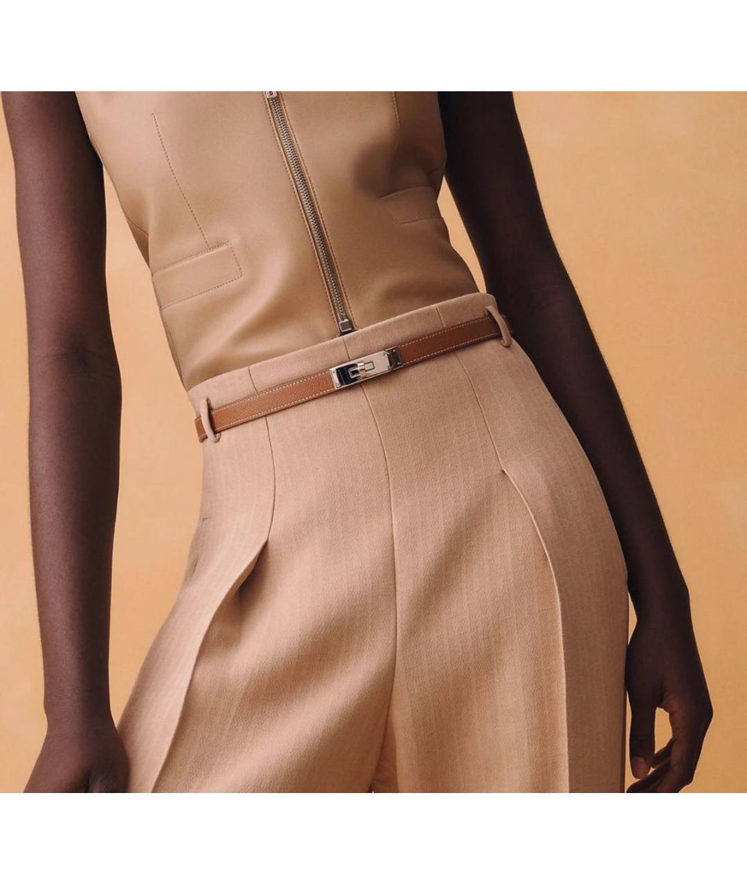 HERMES Коричневый кожаный ремень, фото 8