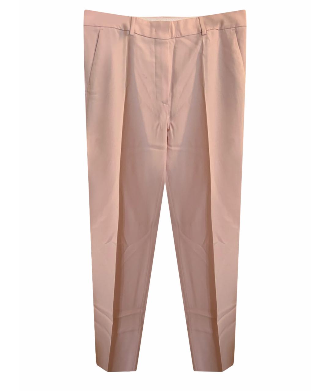 SPORTMAX Коралловые вискозные прямые брюки, фото 1