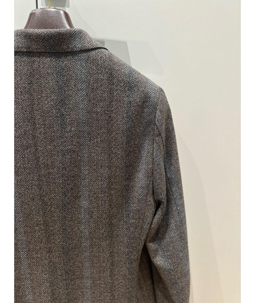 ETRO Серый шерстяной пиджак, фото 6