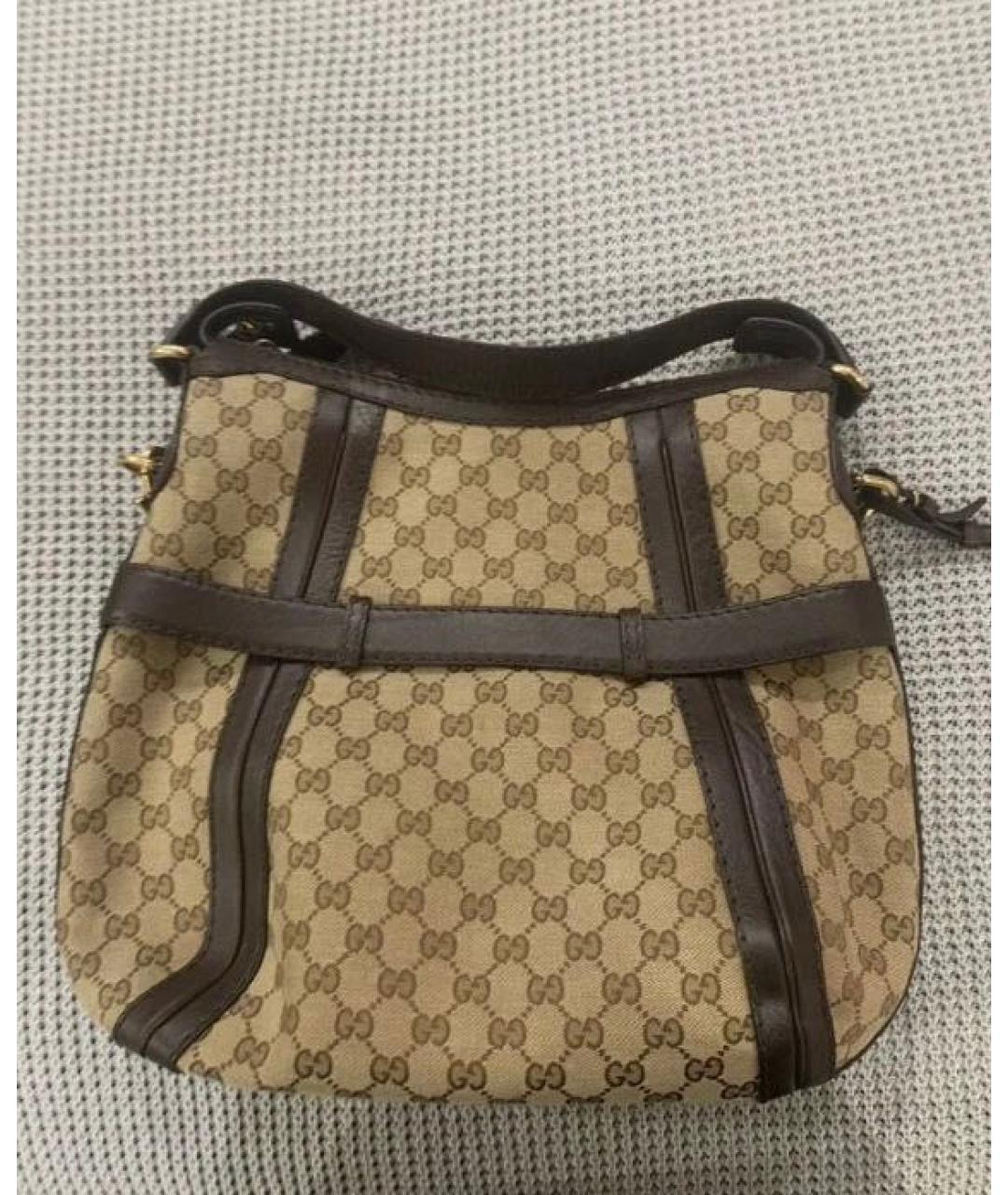 GUCCI Коричневая кожаная сумка тоут, фото 3