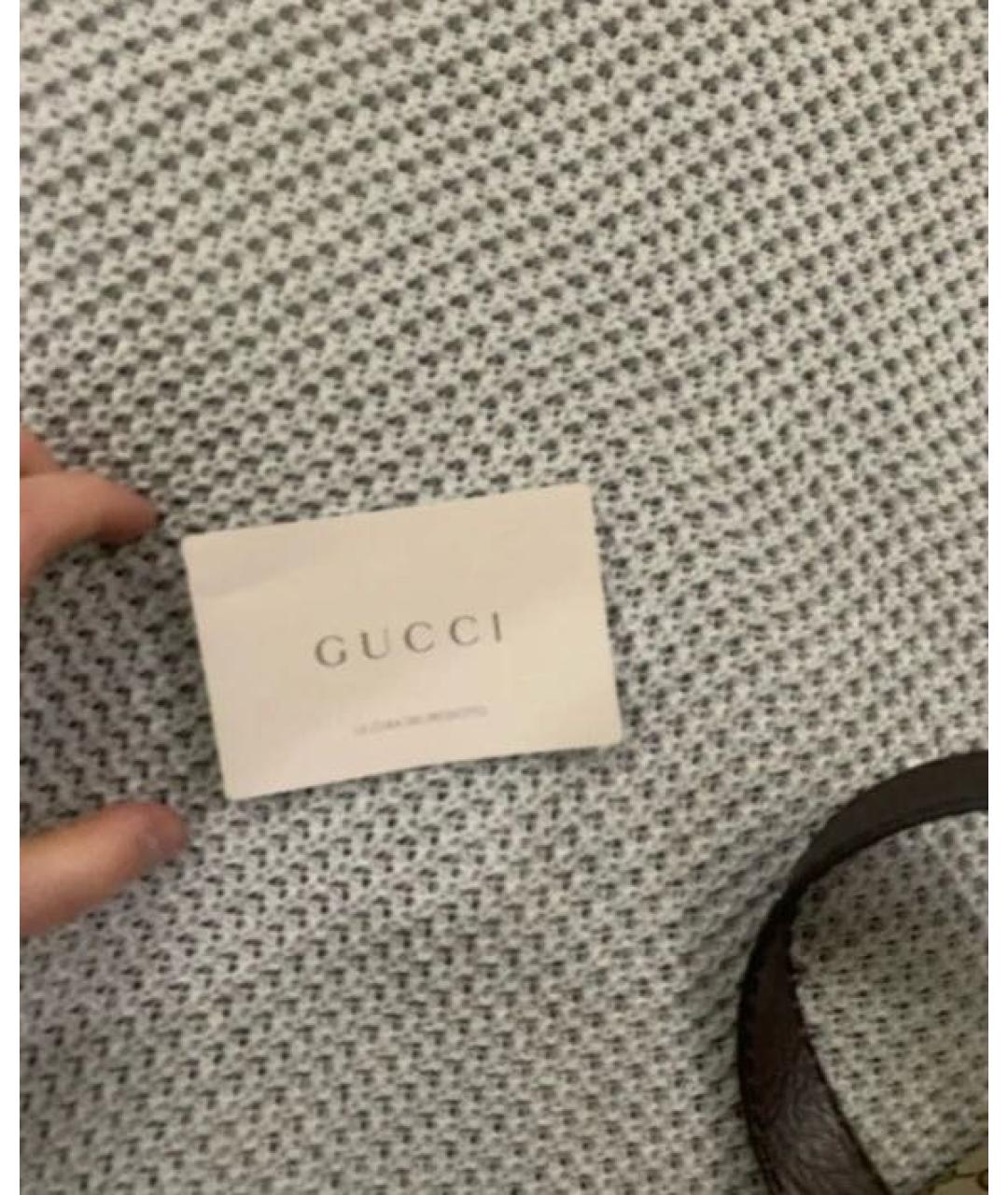 GUCCI Коричневая кожаная сумка тоут, фото 8