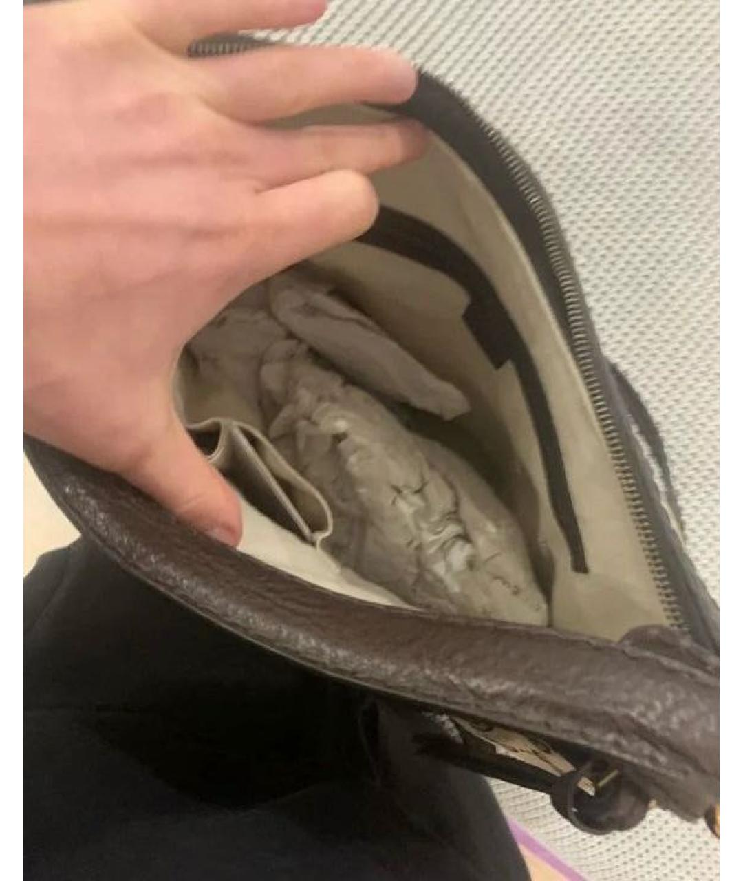 GUCCI Коричневая кожаная сумка тоут, фото 5