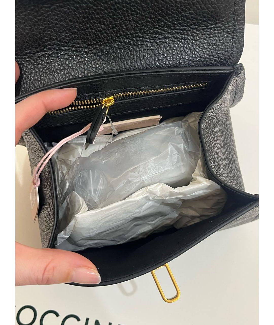 COCCINELLE Черная кожаная сумка через плечо, фото 2