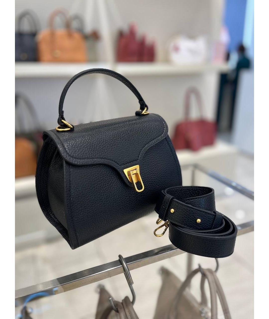 COCCINELLE Черная кожаная сумка через плечо, фото 3