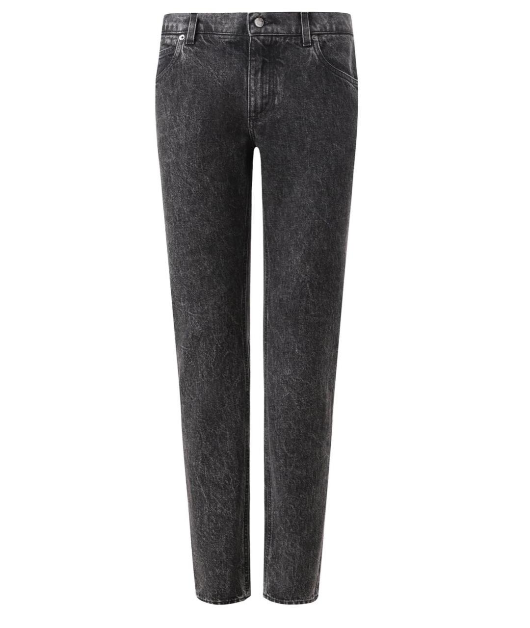 DOLCE&GABBANA Антрацитовые хлопковые прямые джинсы, фото 9