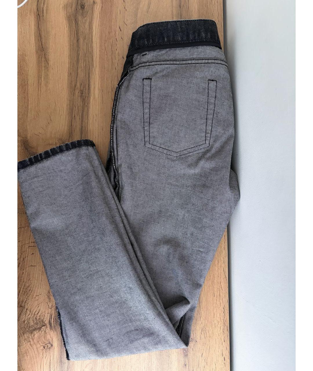 DOLCE&GABBANA Антрацитовые хлопковые прямые джинсы, фото 7