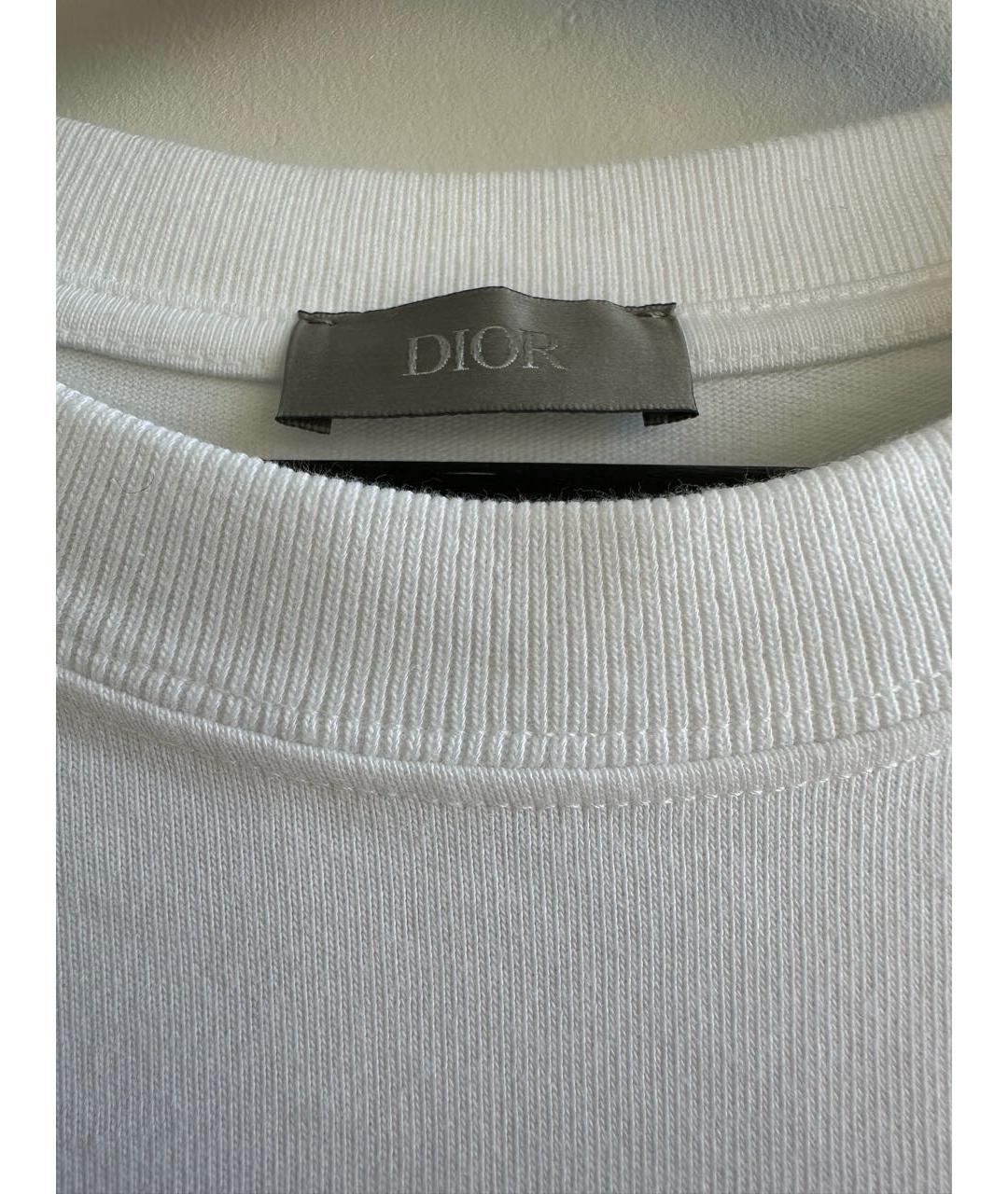 CHRISTIAN DIOR Белая хлопковая футболка, фото 2