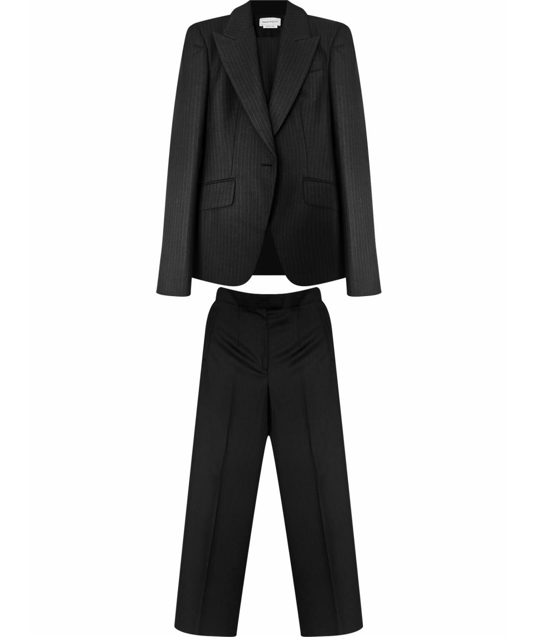 MCQ ALEXANDER MCQUEEN Серый шерстяной костюм с брюками, фото 1