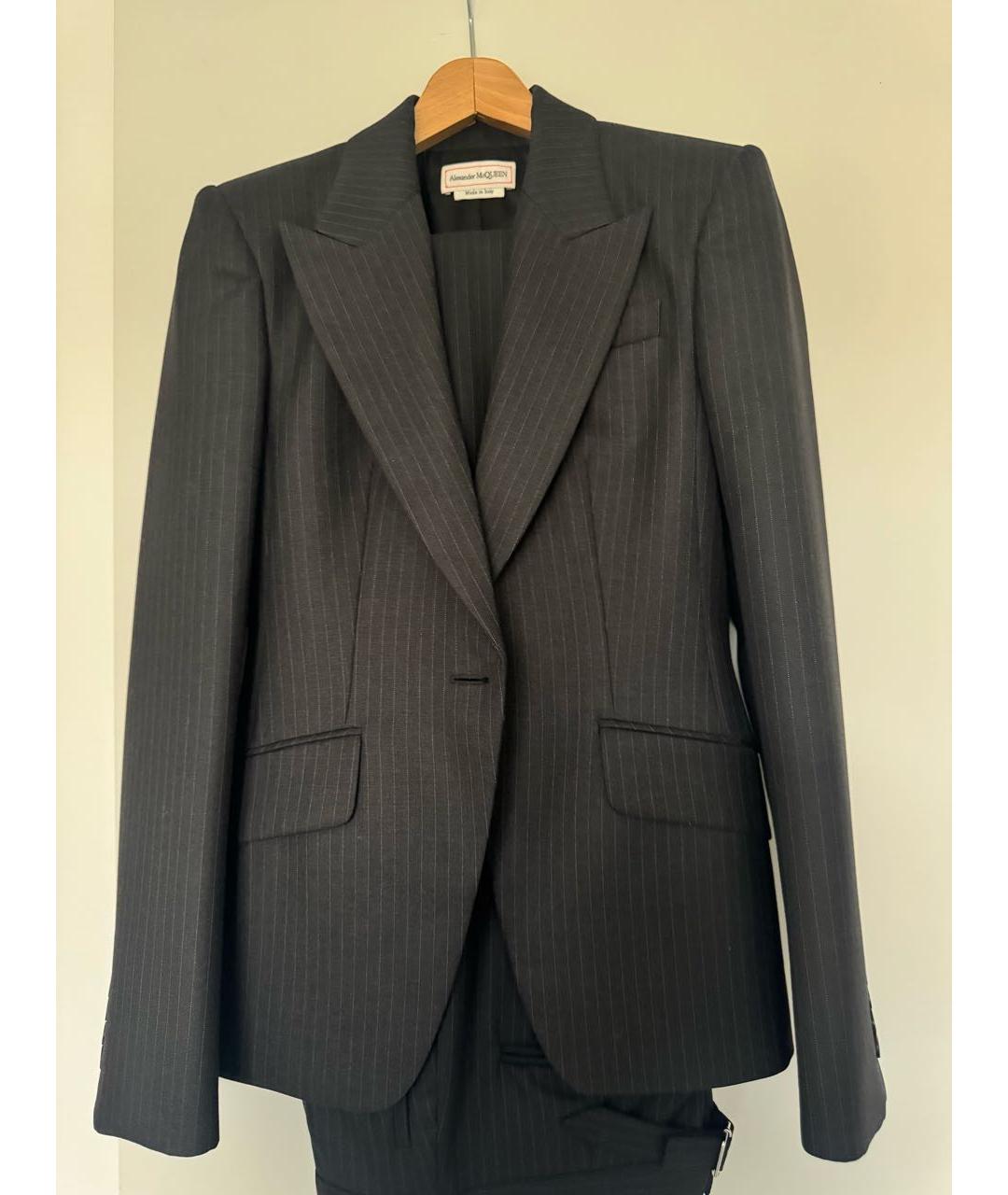 MCQ ALEXANDER MCQUEEN Серый шерстяной костюм с брюками, фото 9