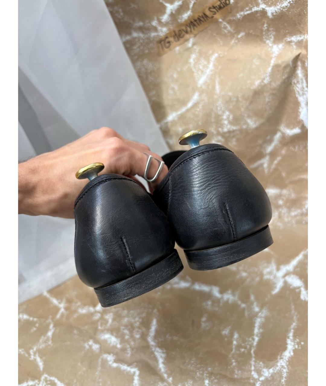 DOLCE&GABBANA Черные кожаные лоферы, фото 4