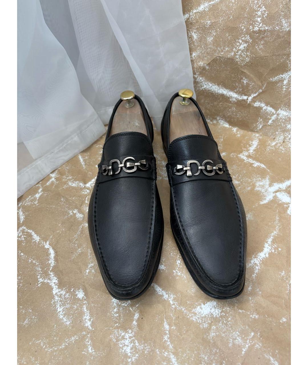 DOLCE&GABBANA Черные кожаные лоферы, фото 2