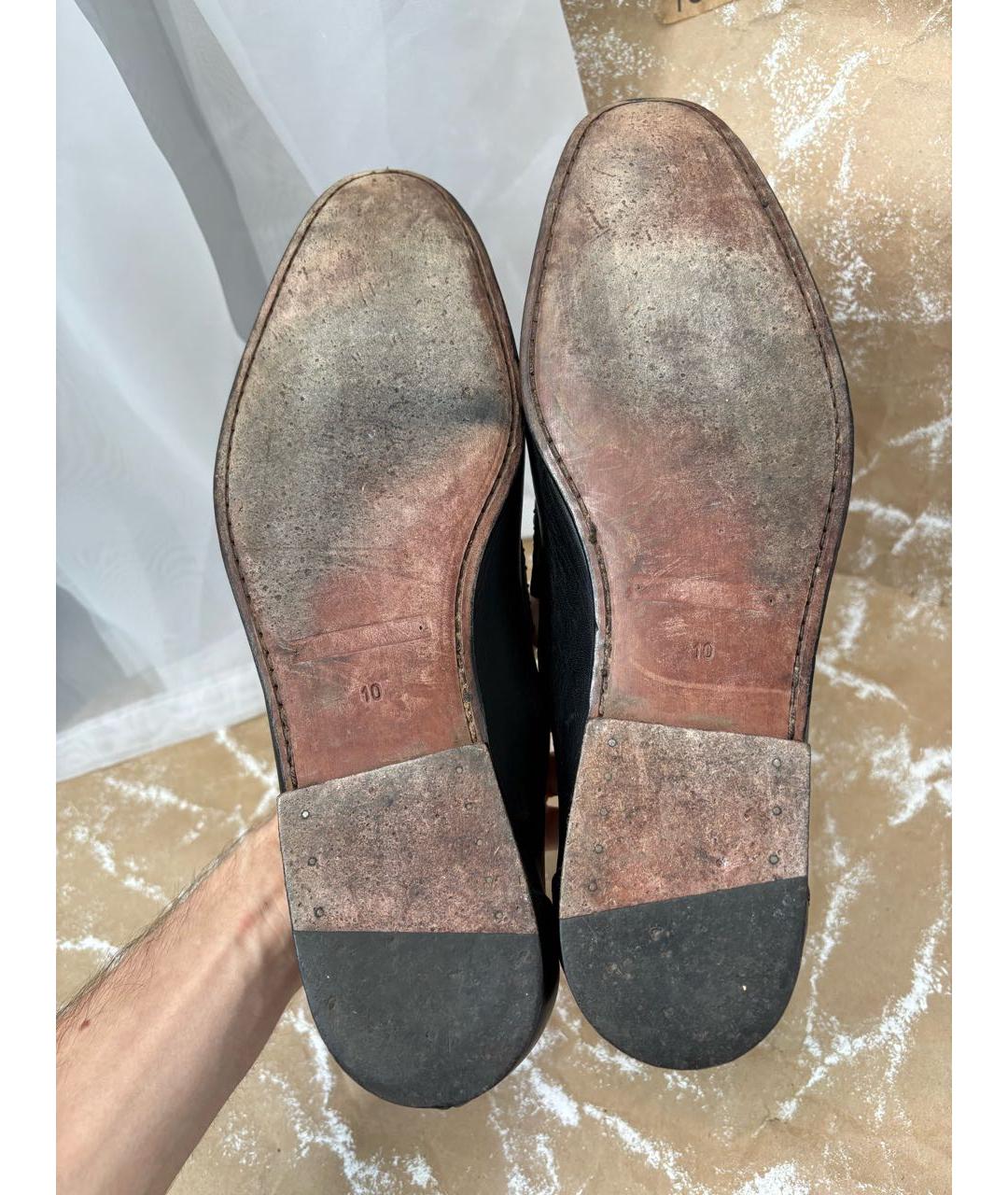 DOLCE&GABBANA Черные кожаные лоферы, фото 5