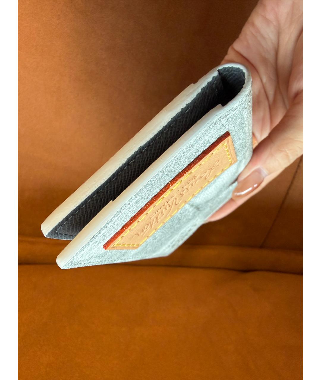 LOUIS VUITTON Серая кожаная папка для документов, фото 3