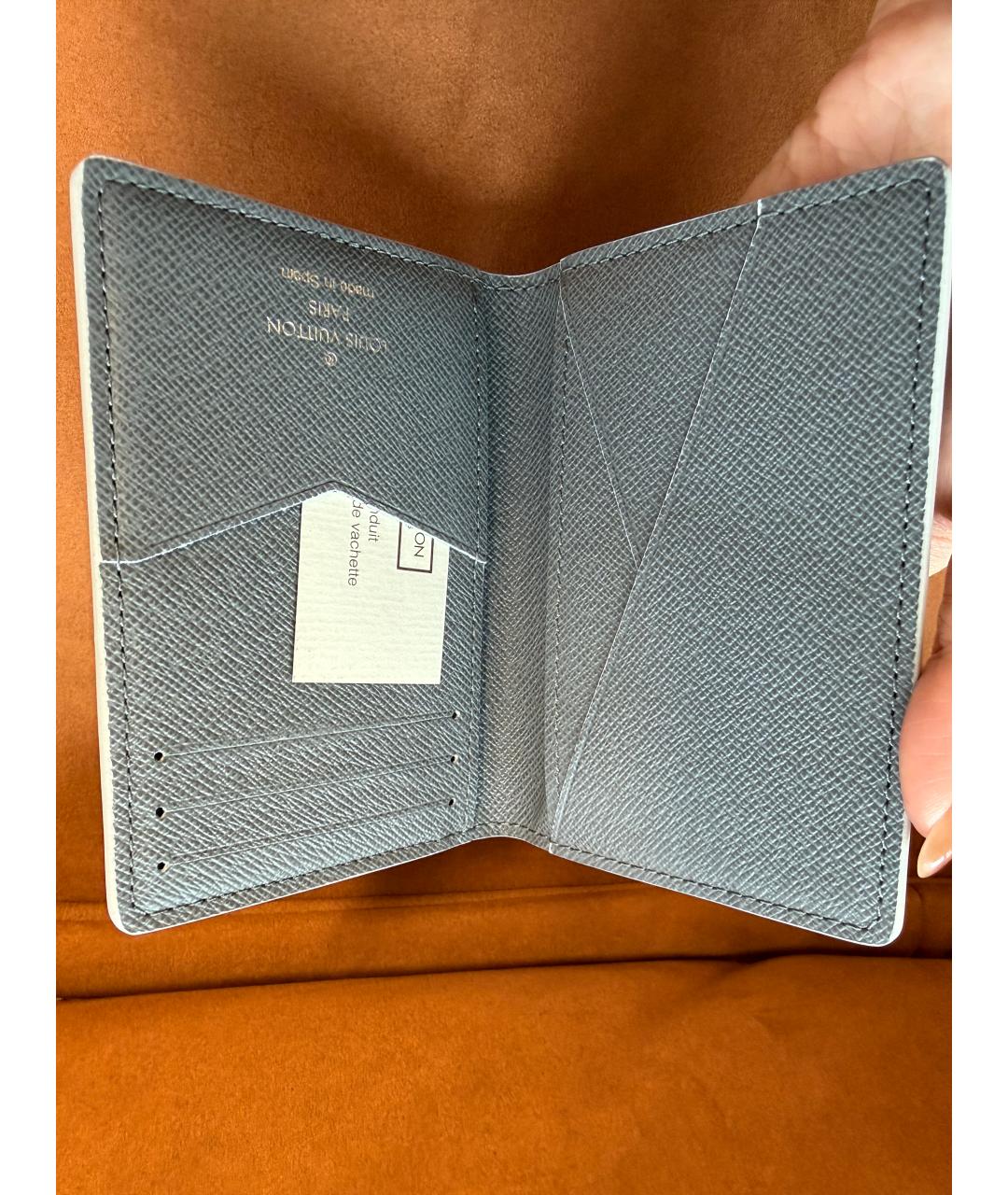 LOUIS VUITTON Серая кожаная папка для документов, фото 2