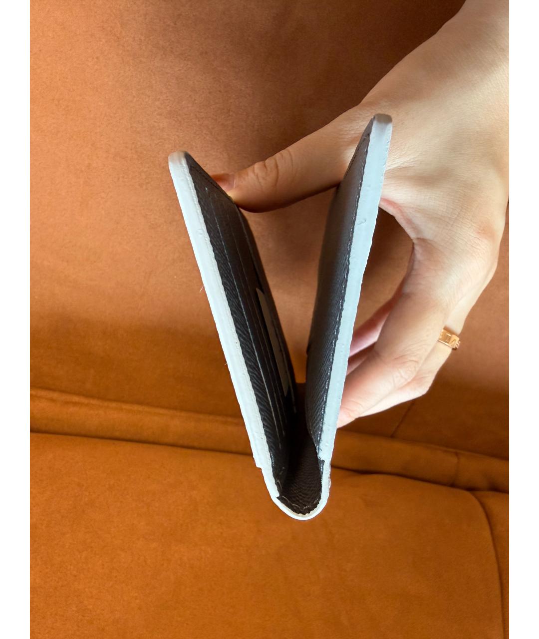 LOUIS VUITTON Серая кожаная папка для документов, фото 4