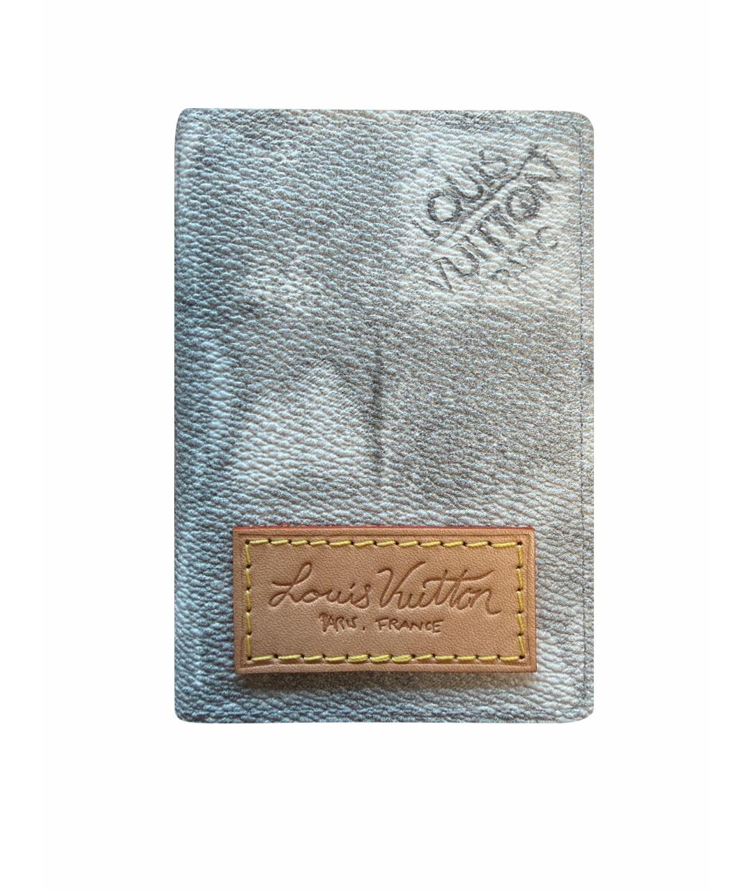 LOUIS VUITTON Серая кожаная папка для документов, фото 1