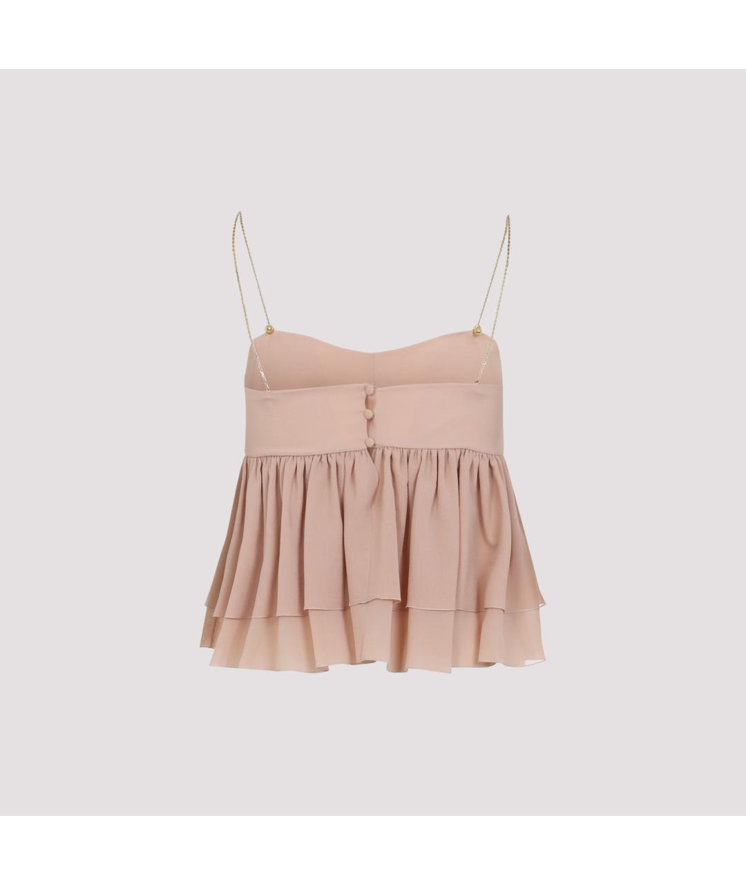 CHLOE Розовая шелковая майка, фото 2