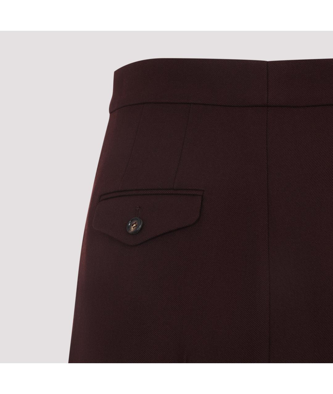 CHLOE Фиолетовые шерстяные брюки широкие, фото 5