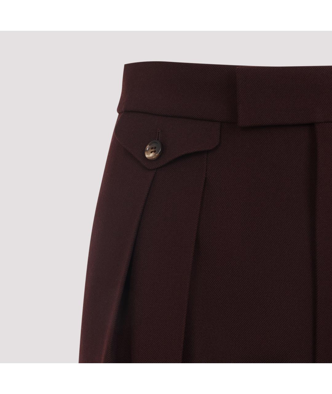 CHLOE Фиолетовые шерстяные брюки широкие, фото 6