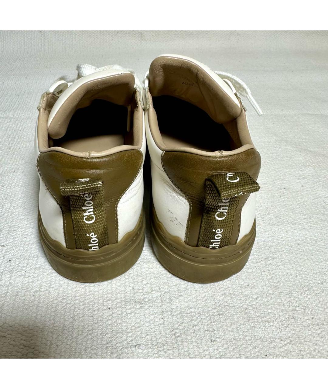 CHLOE Белые кожаные кеды, фото 4