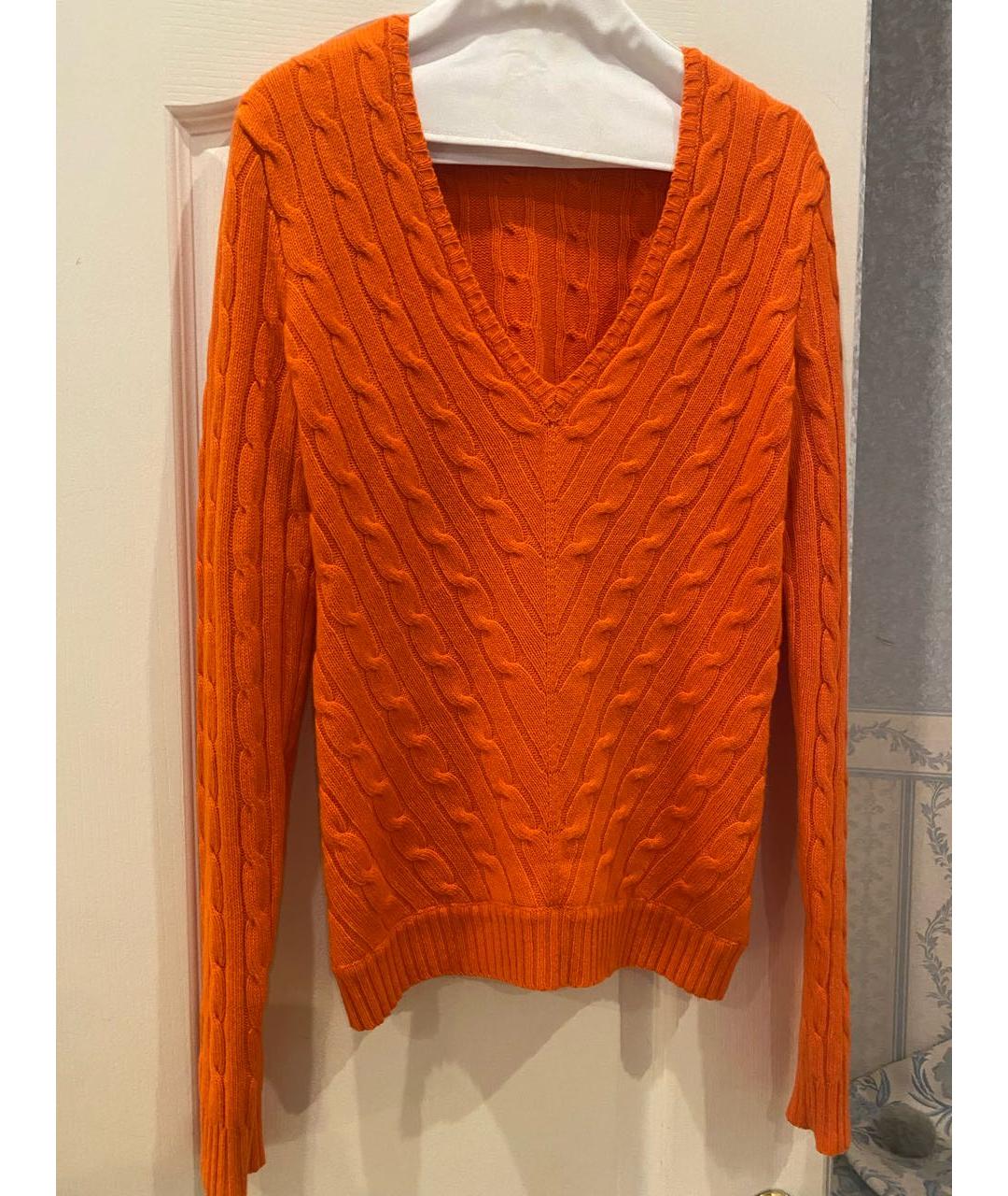 RALPH LAUREN Оранжевый кашемировый джемпер / свитер, фото 5