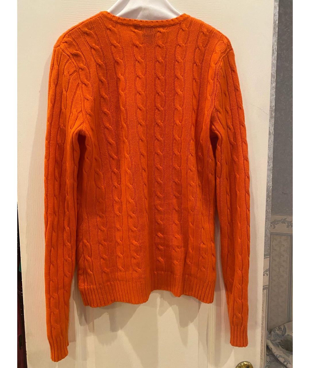 RALPH LAUREN Оранжевый кашемировый джемпер / свитер, фото 2