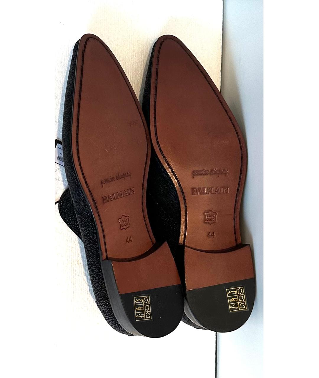 BALMAIN Черные кожаные туфли, фото 5