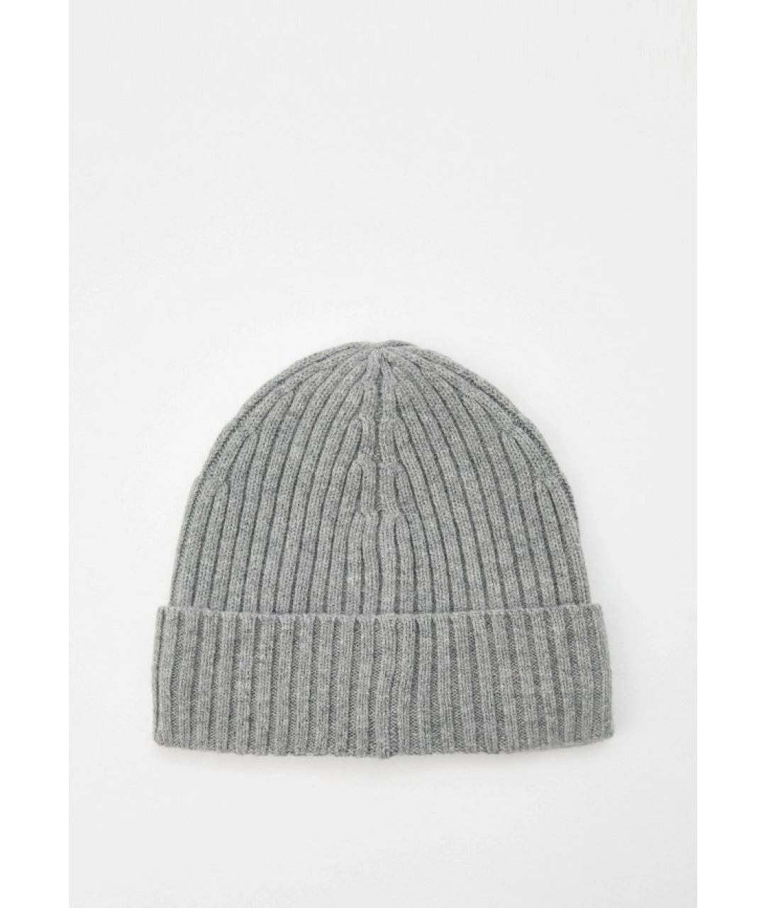 HUGO Серая шерстяная шапка, фото 4